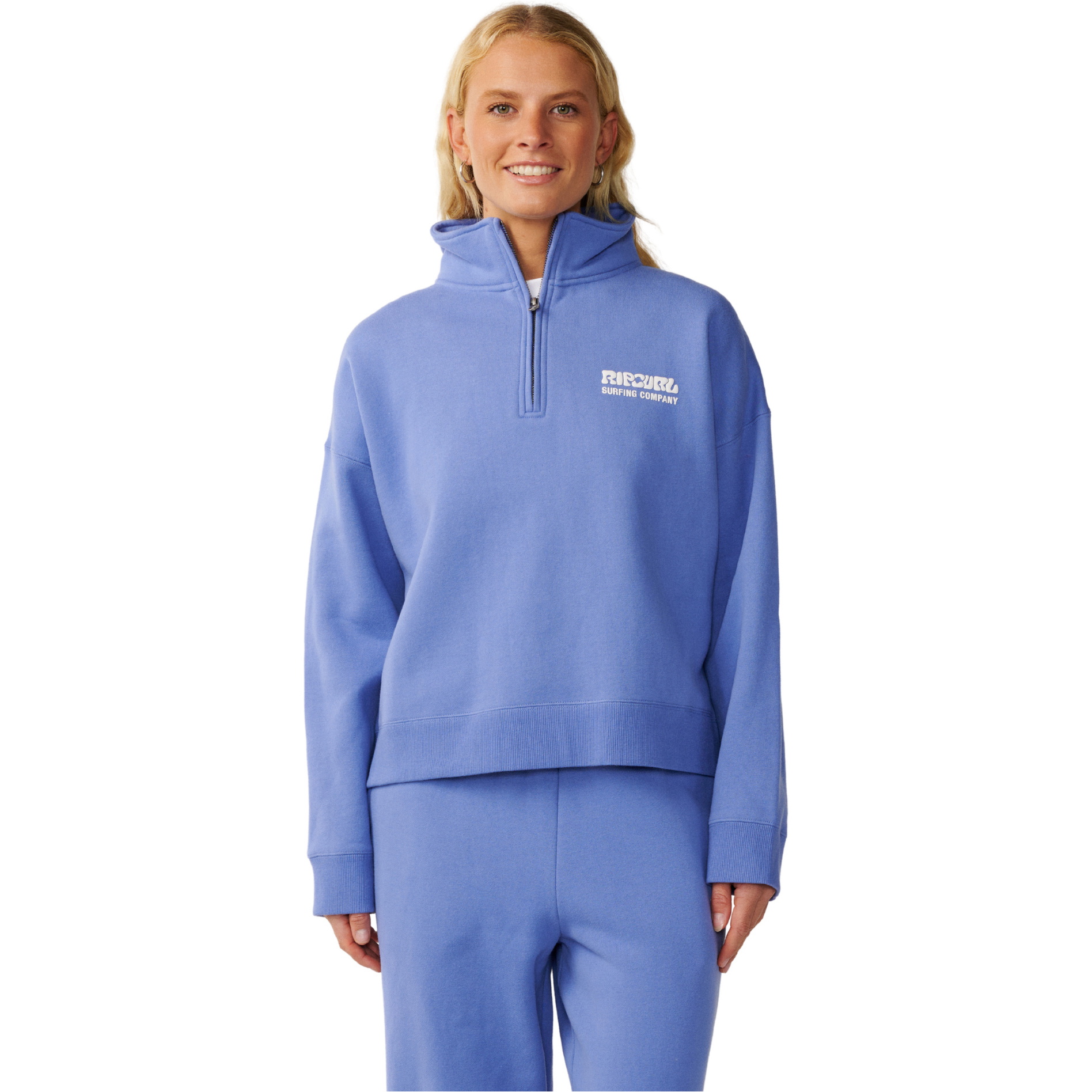 2026 Rip Curl Dames Surf Puff 1/4 Zip Fleece 07WWFL - Mid Blue Wordt 
2026 Rip Curl Dames Surf Puff 1/4 Rits Fleece 07WWFL - Mid Blue